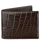 HATA Dark Brown Bifold Leather Wallet For Men With Flip Out ID Holder Credit Card Premium Croc Wallet RFID Blocking Handmade Gift For Birthday Wedding Anniversary Father's Day VINAM-16