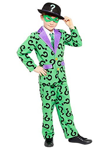 amscanChild Boys Official Warner Bros DC Comics Licensed The Riddler Fancy Dress Costume