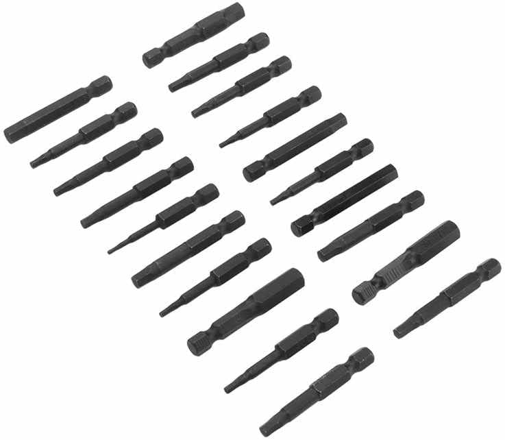 Hex Screwdriver Bits Inch and Clear Scale Hex Screwdriver Bit Set Phosphate Finish Electric with Storage Box for