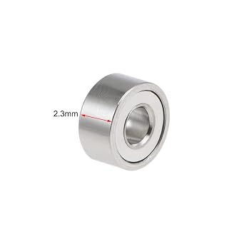 uxcell 682ZZ Deep Groove Ball Bearings 2mm Inner Dia 5mm OD 2.3mm Bore Double Shielded Chrome Steel Z2 20pcs