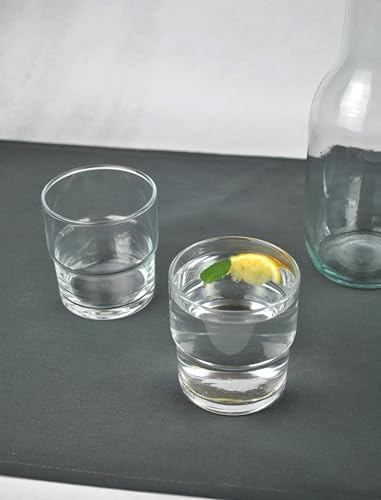 Cam Sürahi Seti Detoks Kapaklı 1 Litre Sürahi ve 2 Adet Paşabahçe Cam Bardak-Pembe - Görsel 2