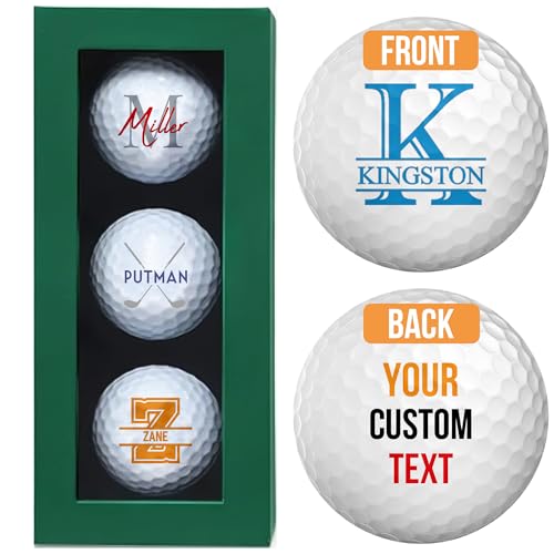 Personalized Golf Balls with Gift Box - Monogrammed Golf Set,