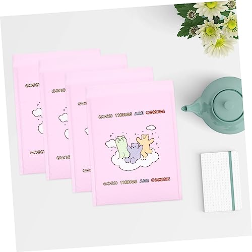 Ciieeo 50 Pçs Saco De Bolhas Saco De Embalagem De Plástico Rosa Sacos De Entrega Envelopes Mala Dire