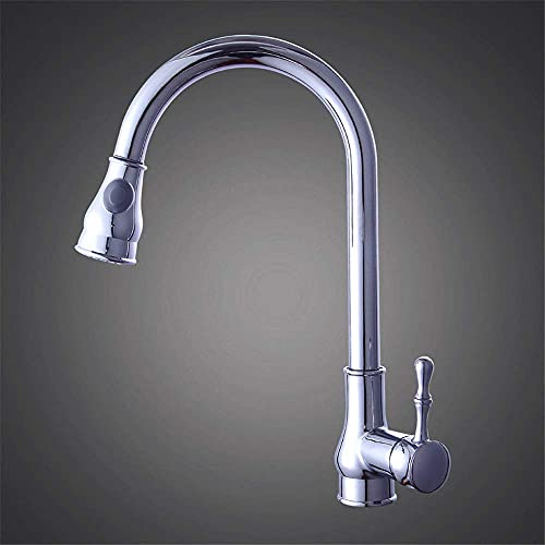 Robinet de cuisine extractible avec douchette rotative pour évier - 6