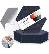 Mollywell Hexagon Acoustic Panels, High Density, Soundproofing, Decorative Noise Reduction Felt W...