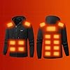 Heated Hoodies for Men, Full Zip Electric USB Rechargeable Sweatshirt, 13 Heating Zones Bodywarmer Electrically, Cold Weather Outerwear Clothing Thermal Top (Black, XL) #5