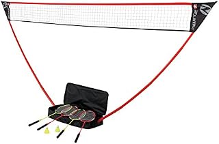 Zume Games Portable Badminton Set with Freestanding Base – Sets Up on Any