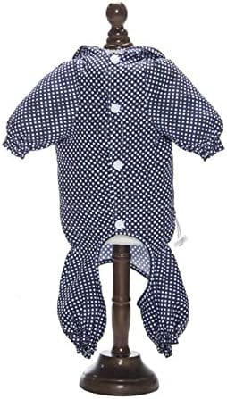 Wiopfdubsv Dog Raincoat Korean Style Polka dot Puppy pet Raincoat with Hood pet Dog Waterproof Jumpsuit Poncho for Puppy Medium-Sized Dog
