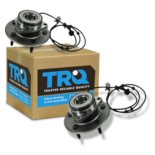 Image of TRQ 2 Piece Front Wheel Bearing & Hub Assembly Set Compatible with 2000-2001 Dodge Ram 1500