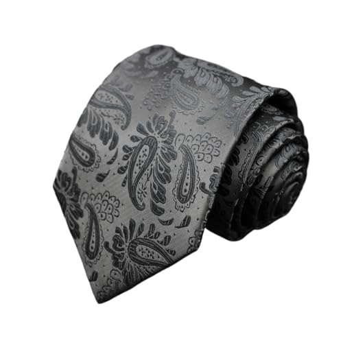 HUIJIQX Cravate de luxe en polyester pour homme - Couleurs noires - 8 cm, 12901-37, taille unique