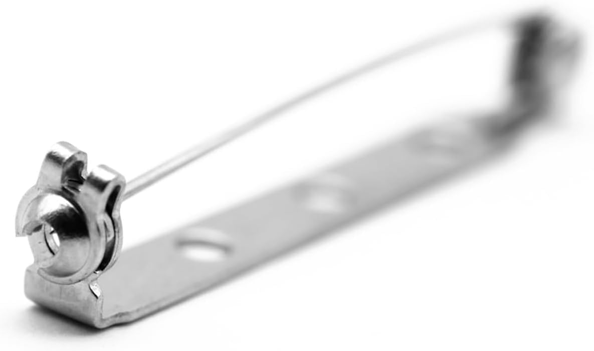 Brooch Base, Pin Backs,20pcs/lot Stainless Steel Large Pins Sewing Tool Needle for DIY Brooch Jewelry Making(38 mm)