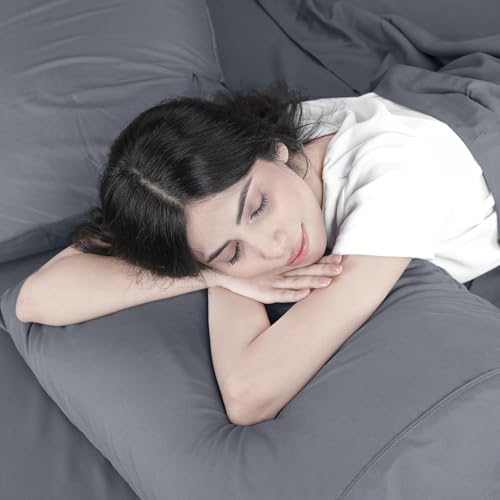 Image of Utopia Bedding Twin XL Bed Sheets Set - Pack of 2 Sheet Sets - Perfect for Spa, Hotel, & Guest Bedroom - Brushed Microfiber - Shrinkage and Fade Resistant - Easy Care (Grey)