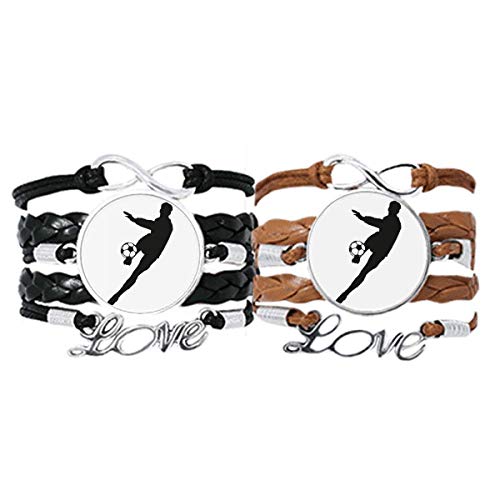 Bracelet de sport en cuir et cordon football idéal pour afficher sa passion au stade ou au quotidien