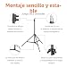 Imagen de Amazon Basics 2X Soporte para Iluminación de Aluminio de 2