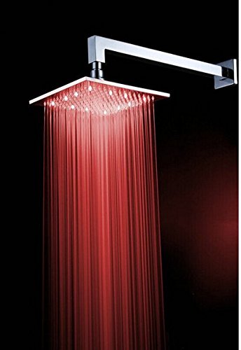Pomme de douche pluie 40,6 cm LED Gowe en chrome pour une ambiance spa à la maison