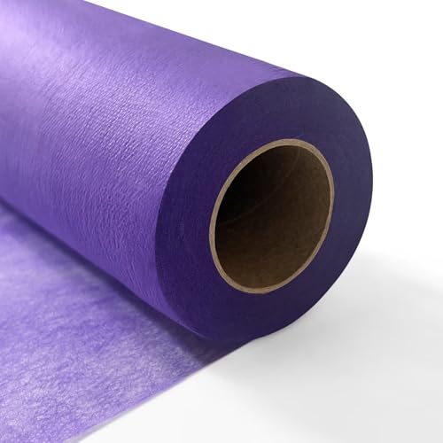 Chemin de Table en Non-tissé, ruban de table, Nappe décorative, Polyvalent, 30 cm x 100 m, Violet, pour Mariages, Anniversaire, Fêtes, Décoration de Table...