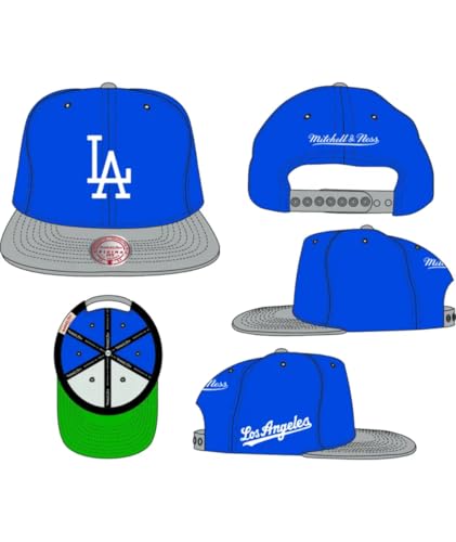 Mitchell & Ness Los Angeles Dodgers Cooperstown MLB Evergreen Snapback Hat Cap - Royal/Grey
