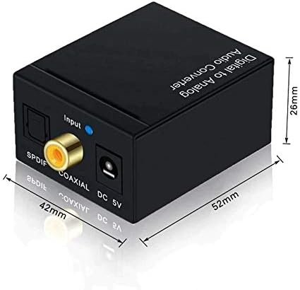 Alfais 5057 Dijital To Analog Optik Ses Tos Çevirici Dönüştürücü Adaptör, 3.5mm