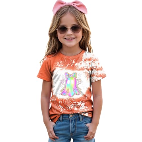 Toddler Boys Girls Halloween Shirt Ghost T-Shirts Short Sleeve Tees Tops Printed Cute Tops Casual Loose Fit Shirts3