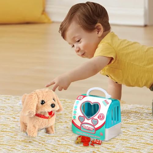 Perro robot mascota peluche electrónica interactiva que camina 7