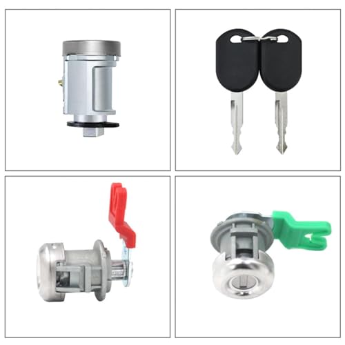 Kit de cylindre de porte antivol en métal composite durable - 6