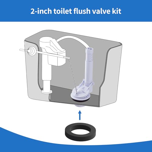 2-Inch Toilet Flush Valve Replacement Kit with Tank Bolts & Gasket, Adjustable Overflow Tube, Compatible with Kohler/American Standard & Most Two Piece Toilets, Easy DIY Installation by PUNCHAN - Image 3