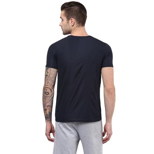 Image of berge' Men Instadry Dryfit Round Neck Sports Tshirt for Badminton, Running Activity, Casual Plain Tshirt for Men's, Regular Fit Gym Wear Tees, Half Sleeve Tshirt for Men for Exercise