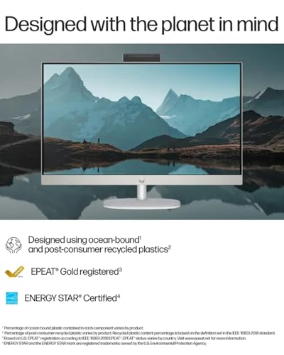Image of HP All-in-One Desktop Computer, 27'' FHD Touchscreen, Windows 11 Pro, Intel 12-core Ultra 7 155U(Beats i7-1355U), Wi-Fi 6, Bluetooth, Adjustable Height, Anti-Glare (16GB RAM | 1TB SSD)