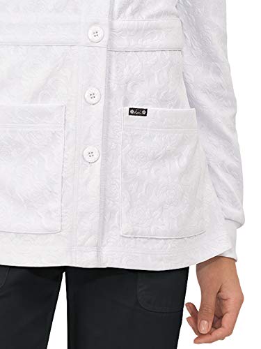 Koi 440 Women's Claire Knit Jacket White L #TOP2