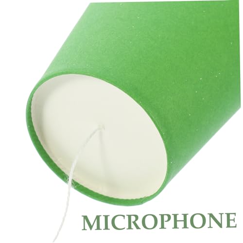 Tofficu Conjunto de 2 telefones para telefones para ensino do cérebro, copo de papel, tubo de voz, f