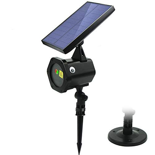 Solar Laser Lights - [Upgraded Version] Solar Christma s Lights Red Green Dancing Lights Waterproof Outdoor Laser Lights Projector with for Holiday, Party, Wedding, Disco By DAMON Style