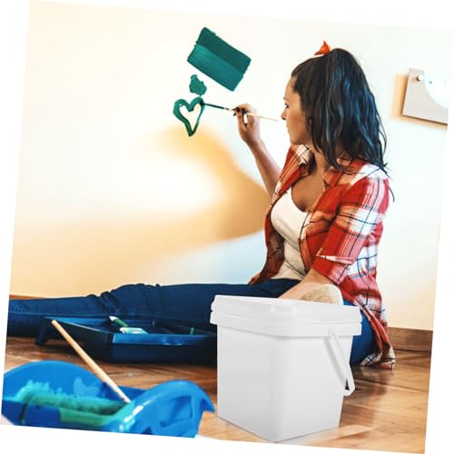 NUOBESTY Plastikeimer mit Deckel und Griff Kunststoffeimer für Farbe und Aufbewahrung Robuster Langlebiger Eimer für Maler und Bastler für Outdoor-aktivitäten und Vielseitige Anwendungen