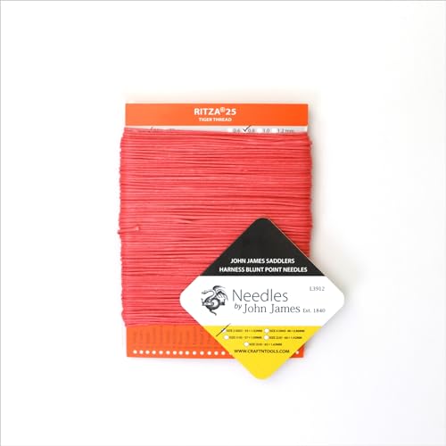 Hilo encerado Ritza Tiger 1.0mm Rosa Peony miniatura 3