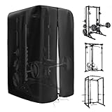 Krafttrainingsabdeckung, 209*173*163cm Squat Rack Cover, Schutzhülle für Fitness-Set zu Hause,Gym Rack Cover mit Reißverschluss,420D Oxford Dustproof wasserdichte für Gewichtheber-Rack Indoor/Outdoor