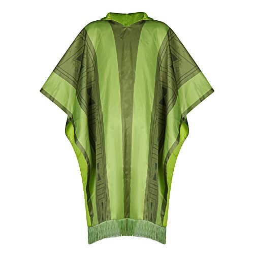 PAINEOMN Halloween Costume Adult Green Cloak Cape Poncho Madrigal Cosplay Costume Halloween Suit Outfit Dress up for Men Women L