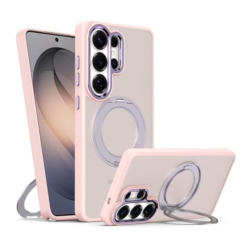 For Samsung Galaxy S26/S26 Plus/S26 Ultra�p���C�P�[�X�A���^�������O���C�����X�[�d�J�o�[�A�����X�����J�����ی�V�F��(Pink,S26 Ultra)