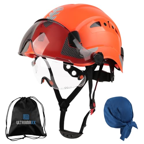 UM ULTRAMAXX Safety Helmet with Build-in Visor, Hard Hat with