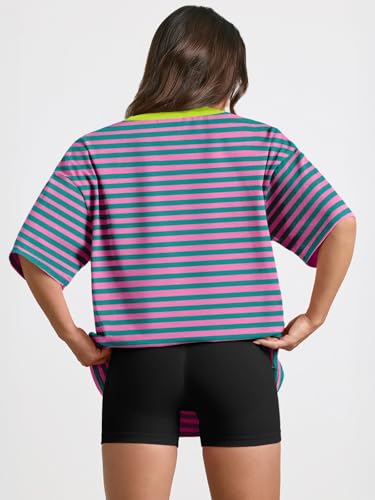 Image of Trendy Queen Womens Oversized T-Shirts Short Sleeves Workout Tops | Casual Summer Gym Tees Plus Size Fashion Clothes 2026