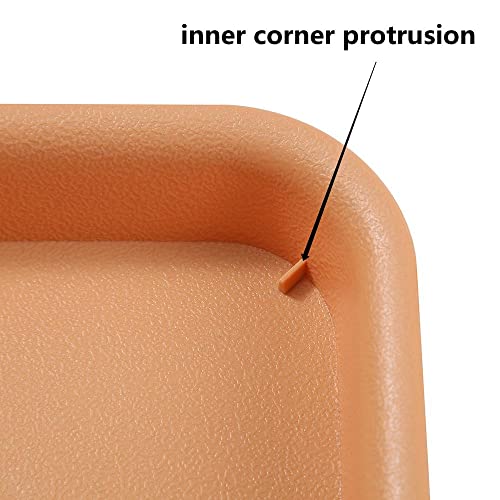 Riefie 6 Pack Of 10.2 Inch Resin Plastic Square Plant Pot Saucer, Heavy Duty Sturdy Drip Trays For Indoor And Outdoor Planter (Inner Width 8.5") #TOP4