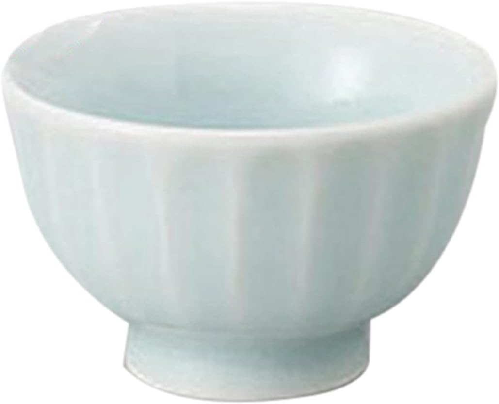 Set of 10, Sake Pot, Celadon Chrysanthemum Shaped Sogi Cup, 2.4 x 1.6 inches (6.2 x 4 cm), Restaurant, Ryokan, Japanese Tableware, Restaurant, Commercial Use, Tableware