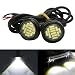 Taben, 2 luci a LED Eagle Eyeda 23 mm per auto ad alta potenza 4040-12SMD, 9 W, luce bianca, per paraurti DRL, fendinebbia, luci diurne e luci di retromarcia