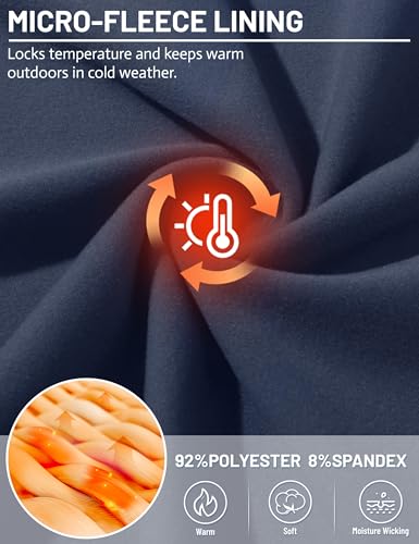 TACVASEN Men's Thermal Shirt Long Sleeve Fleece Lined Base Layer Lightweight Athletic Undershirt Winter Tops Workout2