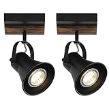 KEESFU Farmhouse Flush Mount Ceiling Spotlight, Single Track Lighting Pendant,Multi-Directional Adjustable Light Head, Spot Lights Indoor for Bedroom Living Room Hallway Kitchen(2 Pack)