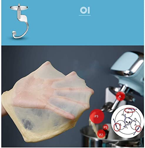 MOSHUO Handmixer Elektrische Küchenmaschine Edelstahl Neigekopf 8-Gang Multifunktions-Hausküche Vollautomatische Kleine… – Bild 3