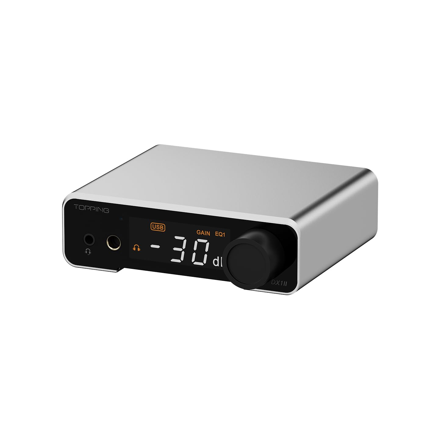 TOPPING DX1 II DAC & Kopfhörerverstärker ES9039Q2M, optischer Ausgang/Eingang, Balanced-Line-Ausgang, silber