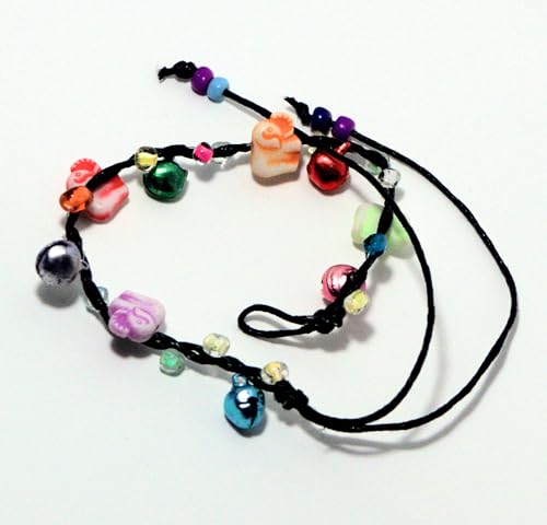 Bracciale CHIAMANTE ANGELI regolabile per protezione, fortuna (cordino nero 1)