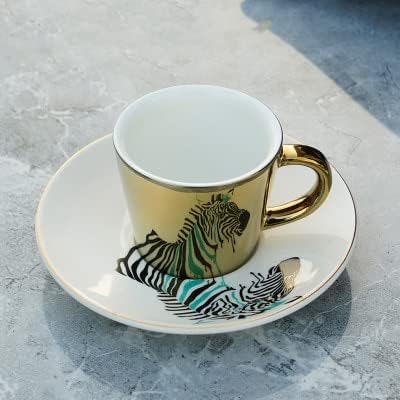 Amazon カップ クリエイティブパンダ タイガー ディア 馬反射カップ電流をめい模様のミラーコーヒーカップ朝食やかみ Capacity 90ml Color F カップ ソーサー オンライン通販