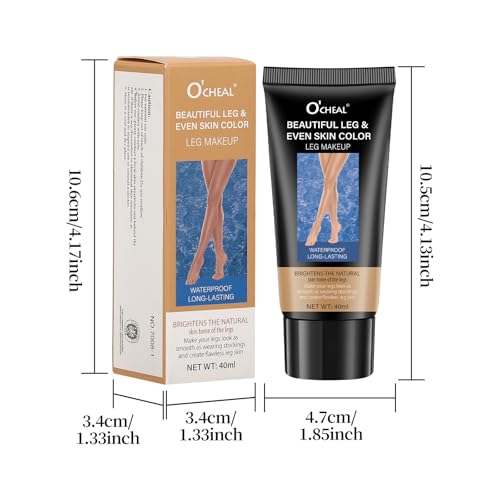 Bein Make up Concealer, Wasserfeste Beincreme Greate Flawless Body Concealer Cream, Body Foundation Für Die Beine, Beinhaut Tattoo Narben Concealer Geeignet Für Natürliche, Gesunde Hauttöne(2 Stück)
