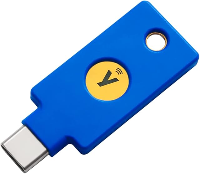 Yubico - Security Key C NFC - Two-factor authentication security key, fits USB-C ports and works with mobile devices with NFC  Fido 2 certified