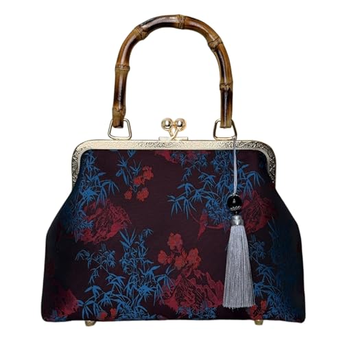 Sac bandoulière multi voies soie jacquard histoire rétro